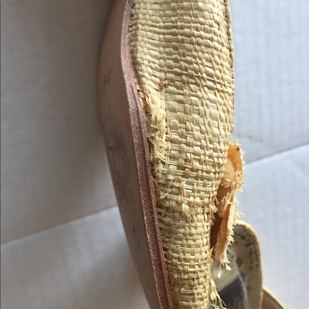 ISAAC MIZRAHI - SAKS FIFTH AVE Raffia Straw Mules - - Picture 7 of 8